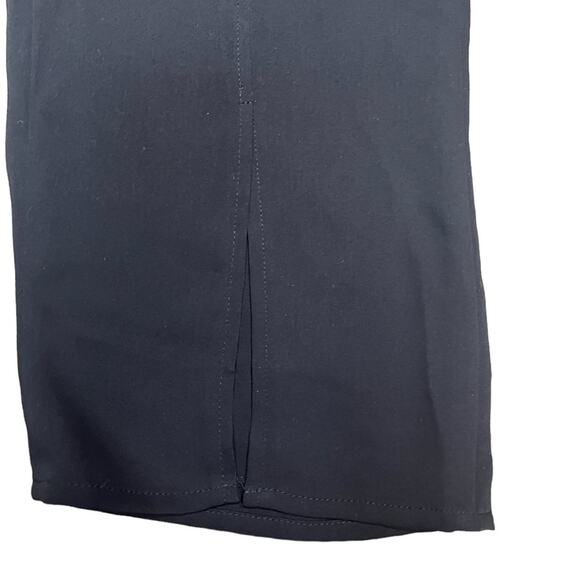 Revolve Something Navy Black Front Slit Hem Corpcore Office Ankle Dress Pants 10 - Picture 5 of 7